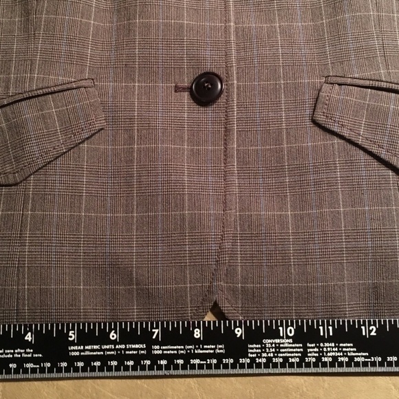 kenneth COLE Brown/Blue GLEN PLAID/Windowpane Career BLAZER, Size 10 - Picture 6 of 9